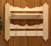 Полка вешалка резная 3 крючка 55×50×12 см